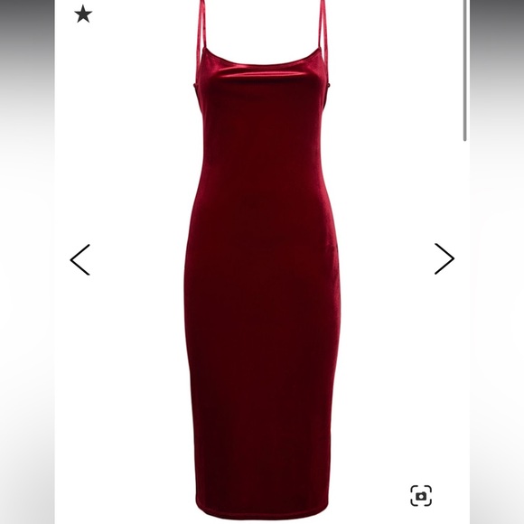 Reformation Merel Velvet Dress in Red Sz.M - Picture 11 of 13